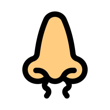 Kuafördeki burun kılları beyaz arka planda izole edilmiş.