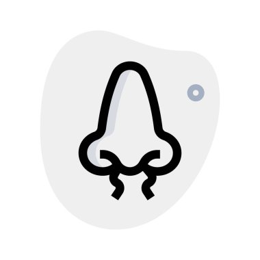 Kuafördeki burun kılları beyaz arka planda izole edilmiş.