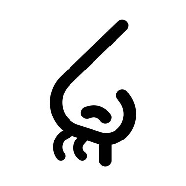 Burun kılları burun deliğinden çıkıyor.