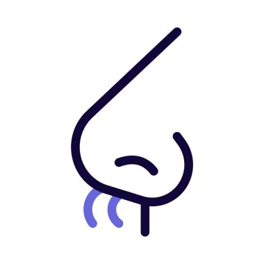 Burun kılları burun deliğinden çıkıyor.