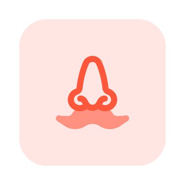 Dar burunlu harika bıyıklı.