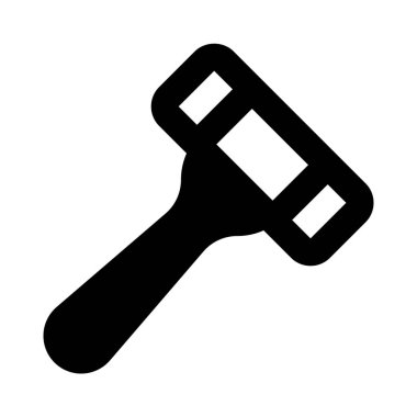 Salondaki tıraş bıçağı beyaz bir zeminde izole edilmiş.