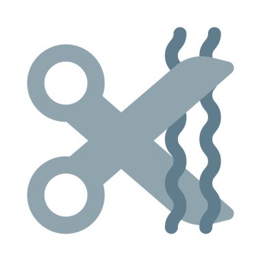 Beyaz arkaplanda izole edilmiş saç kesimi makası