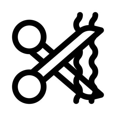 Beyaz arkaplanda izole edilmiş saç kesimi makası