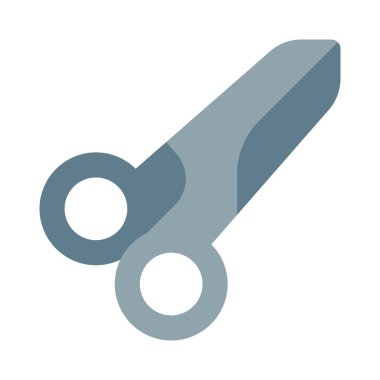 Salondaki berber için profesyonel makas beyaz bir arkaplanda izole edilmiş.