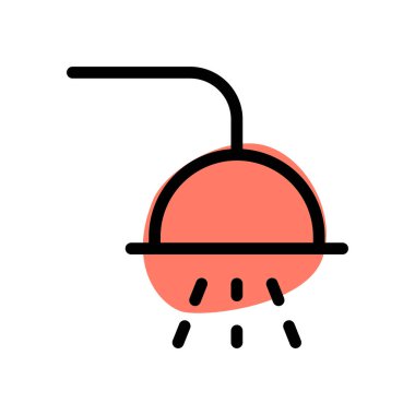 Salondaki duş servisi beyaz arka planda izole edildi