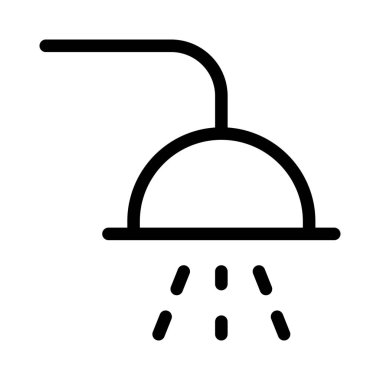 Salondaki duş servisi beyaz arka planda izole edildi