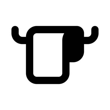 Barda asılı havlu beyaz bir arkaplan üzerinde izole