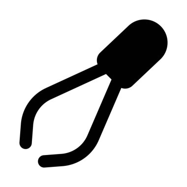 Cımbızlar beyaz arkaplanda izole edilmiş saç kırpma pitonu