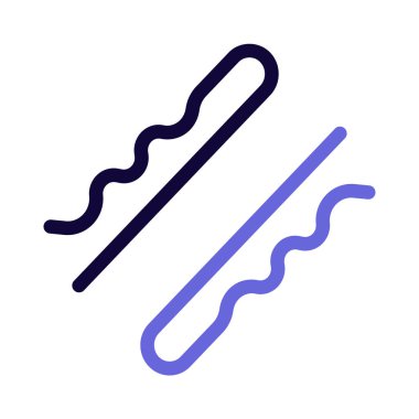 Salondaki uzun saç klipleri beyaz arka planda izole edilmiş.