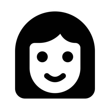 Beyaz arka planda saç stili olan bir kadın.