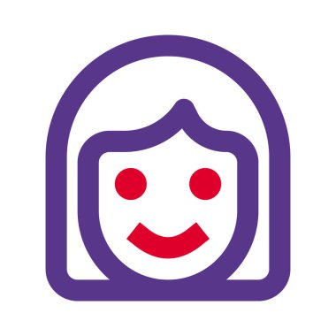 Beyaz arka planda saç stili olan bir kadın.