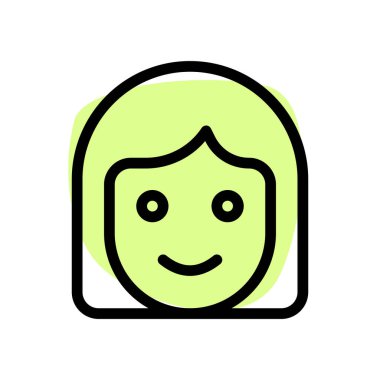 Beyaz arka planda saç stili olan bir kadın.