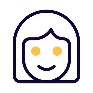 Beyaz arka planda saç stili olan bir kadın.