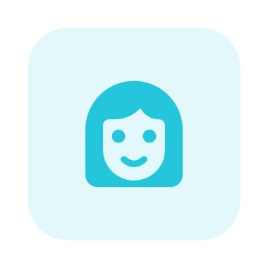 Beyaz arka planda saç stili olan bir kadın.