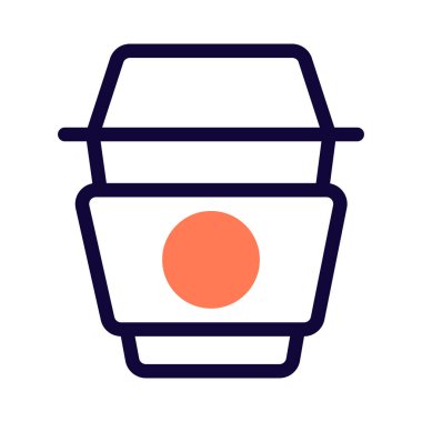 Atılan bardakta servis edilen paket kahve..