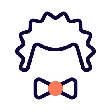 Kıvırcık saç stili papyonla eşleştirilmiş.