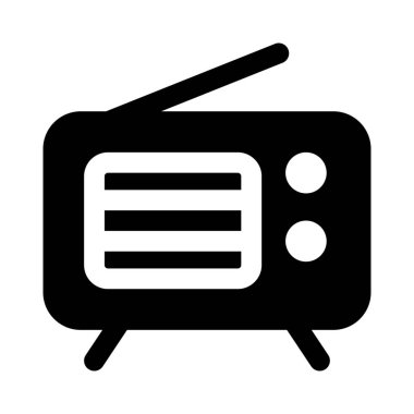 Genişletilmiş antenli antika radyo..