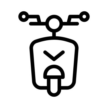 Klasik iki tekerlekli klasik scooter sürücüsü..