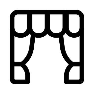 Bir girişi perde ya da perdeyle süslemek.