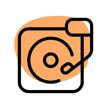 Turntable, bir gramofonun dairesel döner platformu.