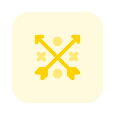 Çapraz oklar hipster stilini sembolize eder.