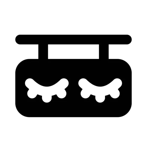 Logotipo Pestañas Como Diseño Pizarra Salón Belleza — Vector de stock