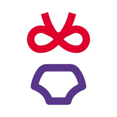 Kadın için tasarlanmış iki parça kostüm.