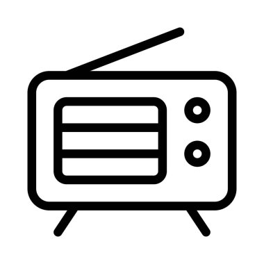 Genişletilmiş antenli antika radyo..