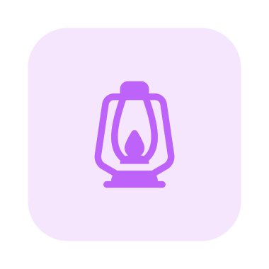 Aydınlatma için yağ kullanan eski moda aydınlatma cihazı.