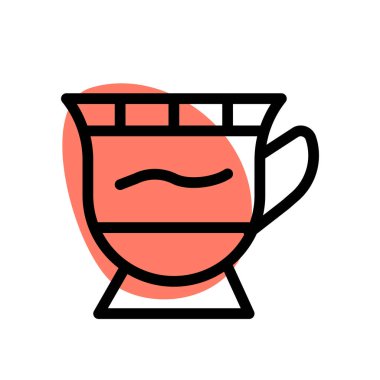 Çay servisi için klasik seramik bardak.