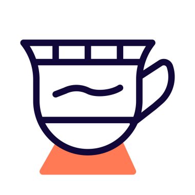 Çay servisi için klasik seramik bardak.