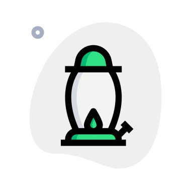 Yanan yağ kullanan kadim bir ışık kaynağı.