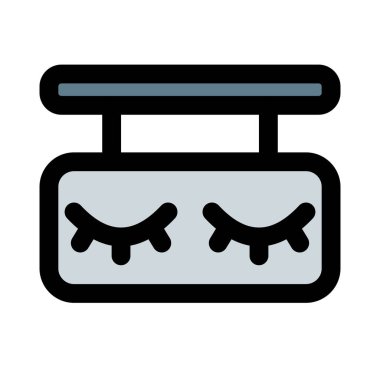 Kirpiklerin logoti güzellik salonu tabelaları.