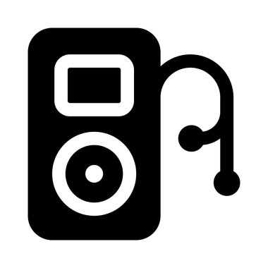 Ipod, kulaklıklı taşınabilir medya oynatıcısı.