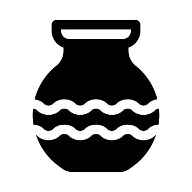 Oturma odası dekorasyonu için seramik vazo.