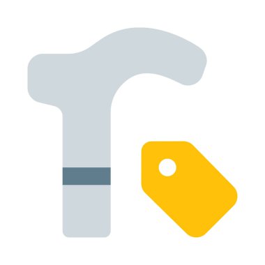 Üzerinde fiyat etiketi olan tahta baston..