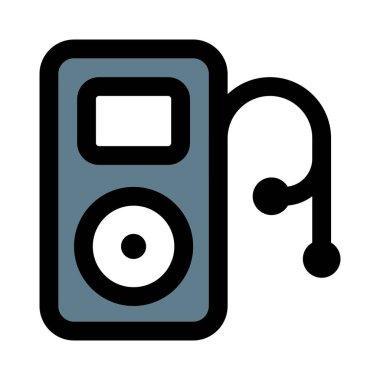 Ipod, kulaklıklı taşınabilir medya oynatıcısı.