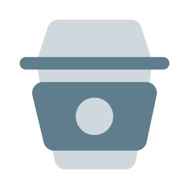 Atılan bardakta servis edilen paket kahve..