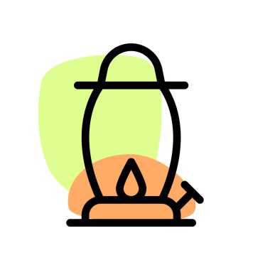 Yanan yağ kullanan kadim bir ışık kaynağı.