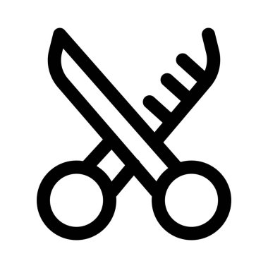 Makas. Makyaj sanatçısı saç kesimi için kullanılır.