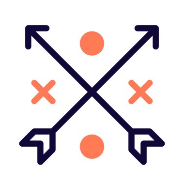 Çapraz oklar hipster stilini sembolize eder.