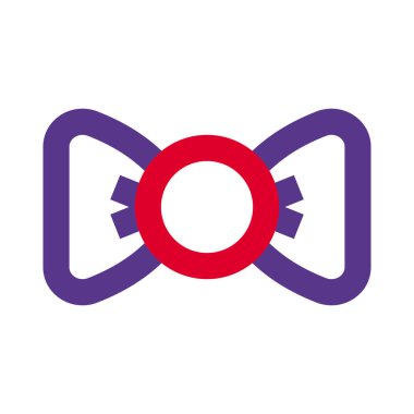 Yakasına bir kumaş parçası bağlanmış, papyon..