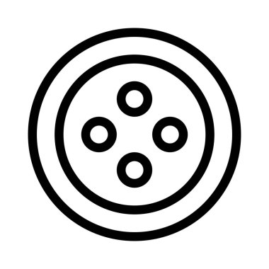 Kumaş eklemek için delikli küçük düğme.