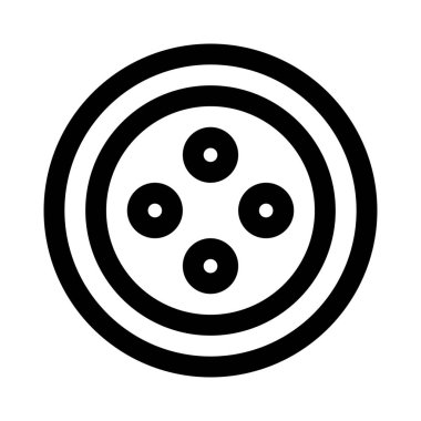 Kumaş eklemek için delikli küçük düğme.