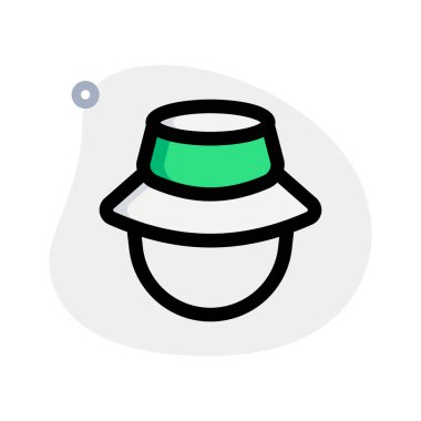 Güneş koruması için tasarlanmış çok yönlü bir açık hava şapkası..