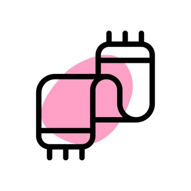 Kış mevsiminde kullanılan yün eşarp.