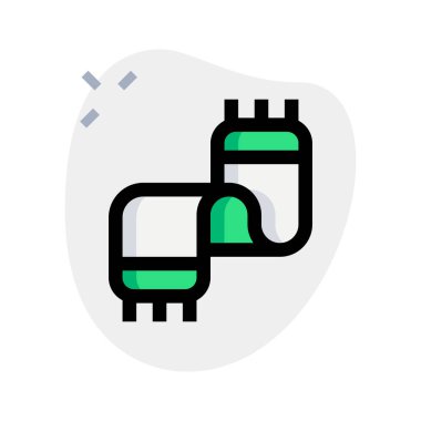 Kış mevsiminde kullanılan yün eşarp.