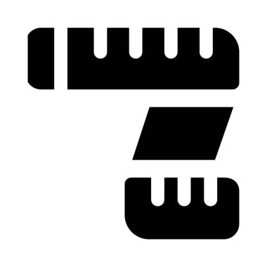 Uzunluk ölçümü için işaretleri olan esnek şerit.