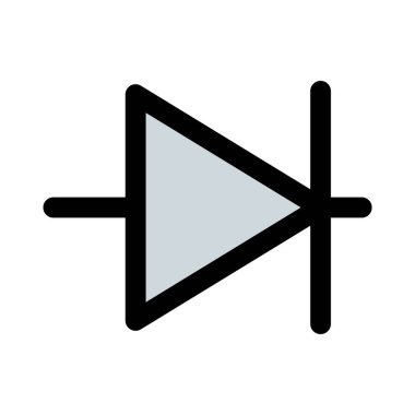 Akım akışına izin veren tek yönlü elektrik vanası.